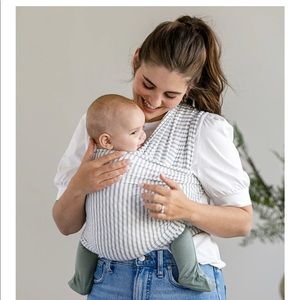 Solly baby wrap Natural & Grey Stripe